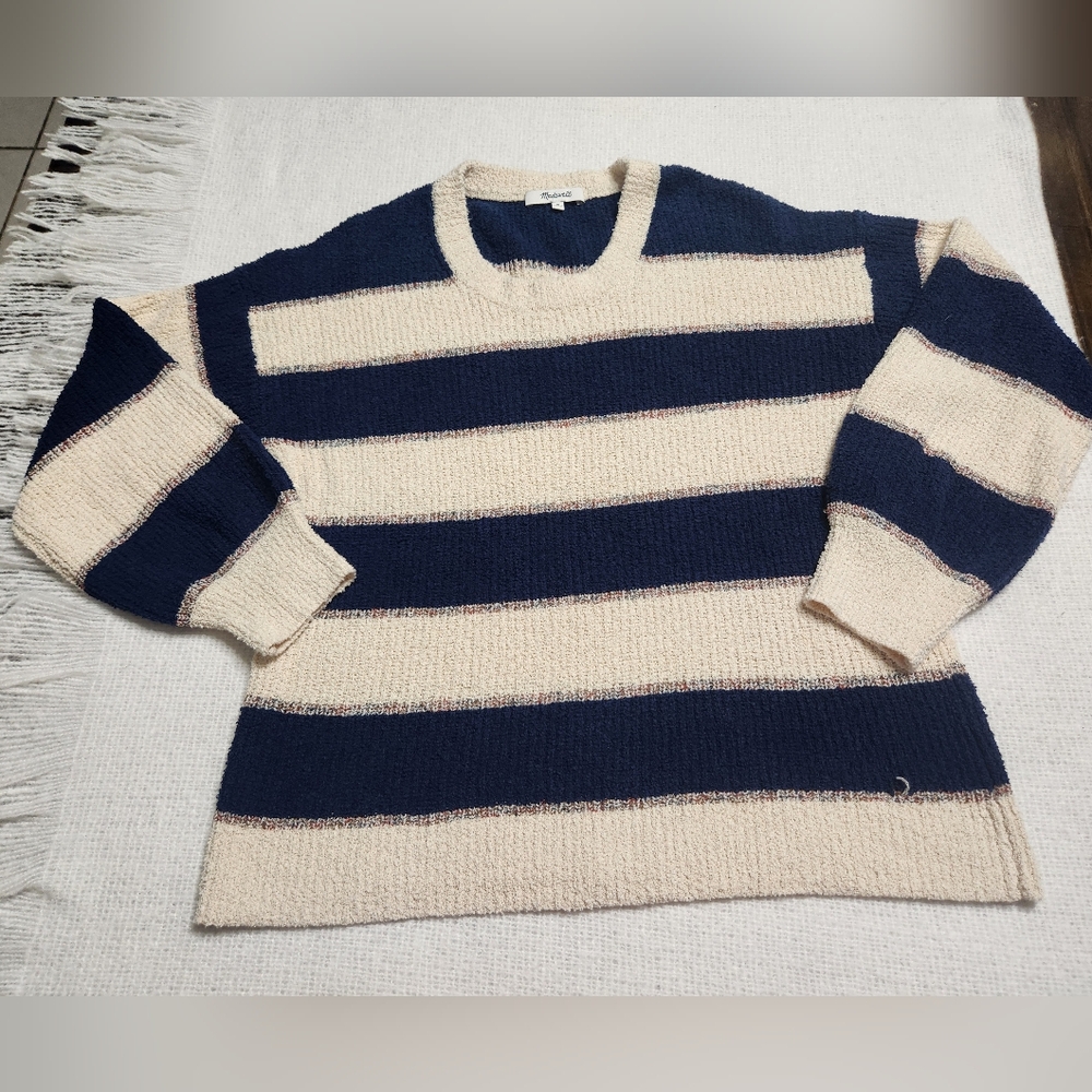 Madewell Striped Lakeville Pullover Sweater Size M